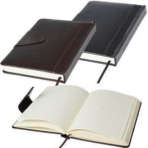 מחברת כריכת PU דמוי עור יוקרתי A5 פתיחה עברית סגירה מגנטית 168 דף מבית המותג גבעוני