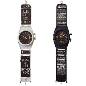 "החיים הם מסע" שעון קיר בעיצוב שעון יד