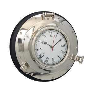 שעון נחושת בצורת הגה ספינה קטן