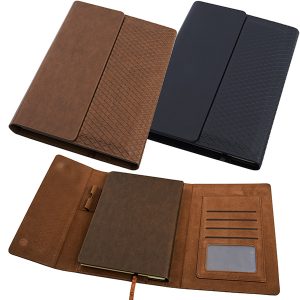 מחברת כריכת PU דמוי עור יוקרתי A5 פתיחה עברית מחברת קשיחה נשלפת מבית המותג גבעוני