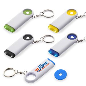 פנס עם מחזיק מפתחות ומטבע לעגלות – עידן