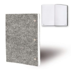 מחברת A5 עם פרפורציה מכריכת בד קנבס ממוחזר